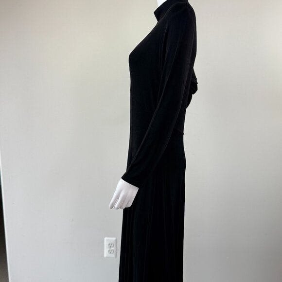 Double D Ranch Wear Black Jersey Knit Long Dress - Picture 6 of 8